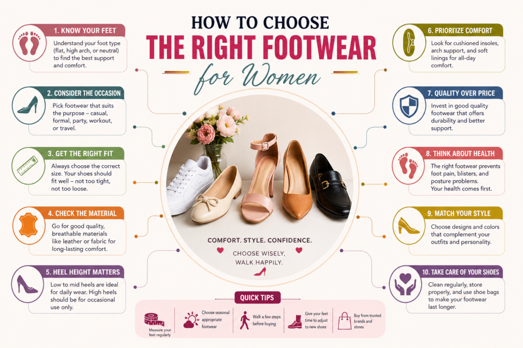 How to Choose the Right Footwear for Women – Complete Comfort & Style Guide